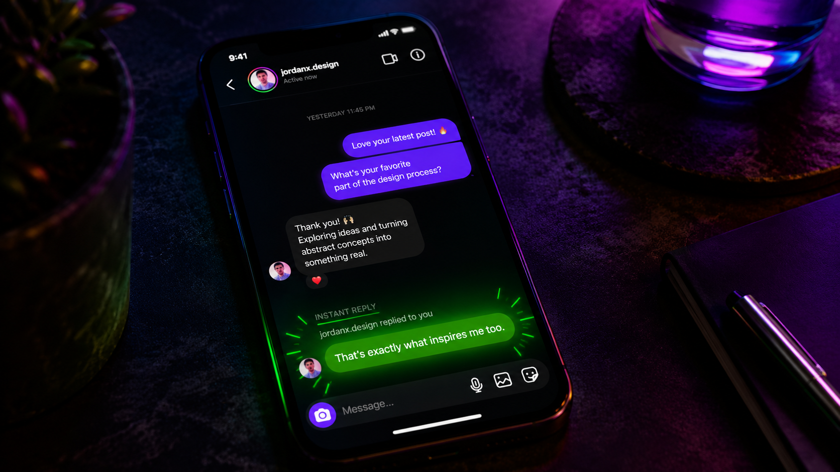 Instagram-gesprek dat door een AI setter wordt opgevolgd